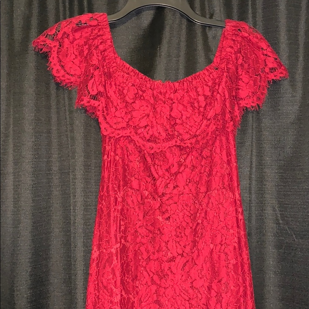 Off the shoulder Burgundy Dress